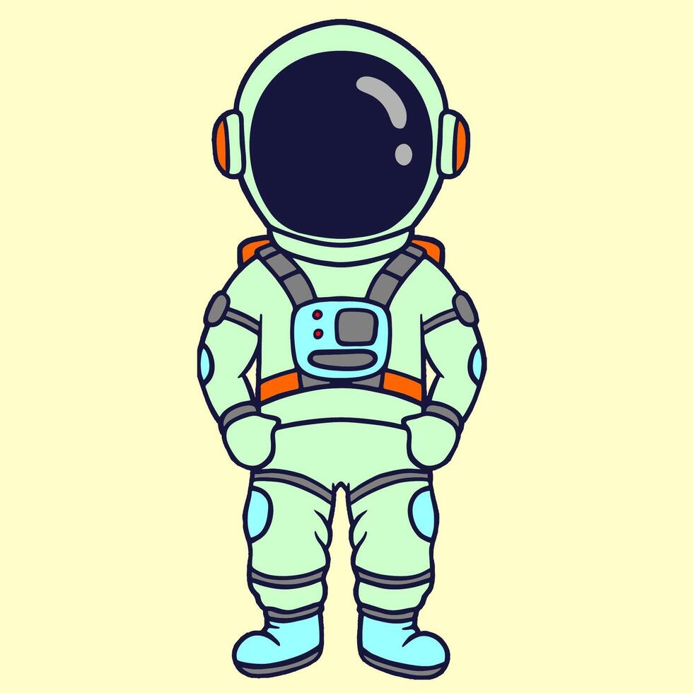 An astronaut in a space suit vector