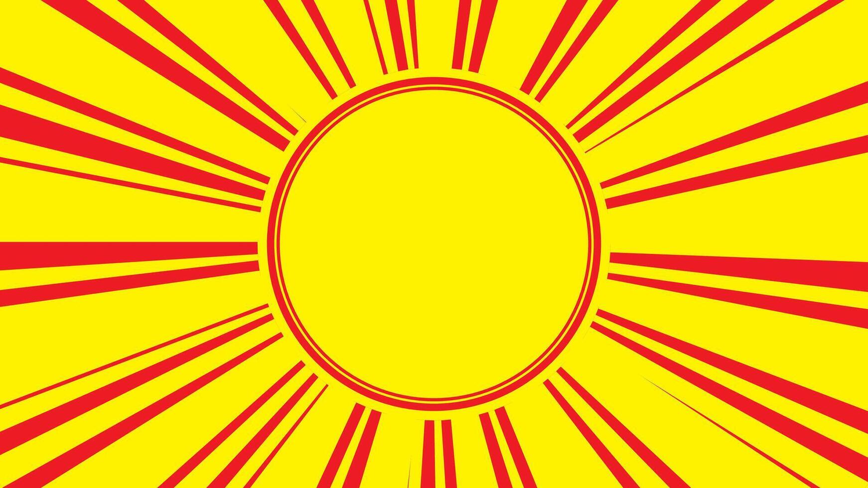 Abstract red and yellow retro sunburst illustration. Good for graphic design background, poster, banner etc vector
