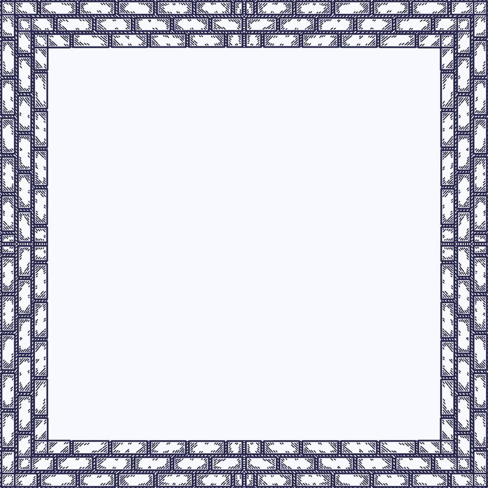outline brick wall frame with copy space for your text or design vector