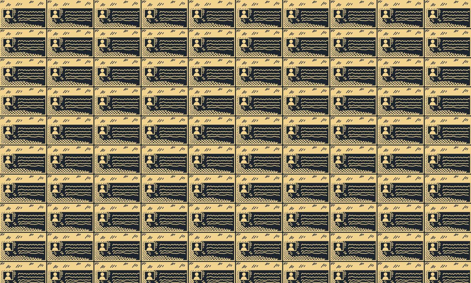 Seamless pattern Profile card vector
