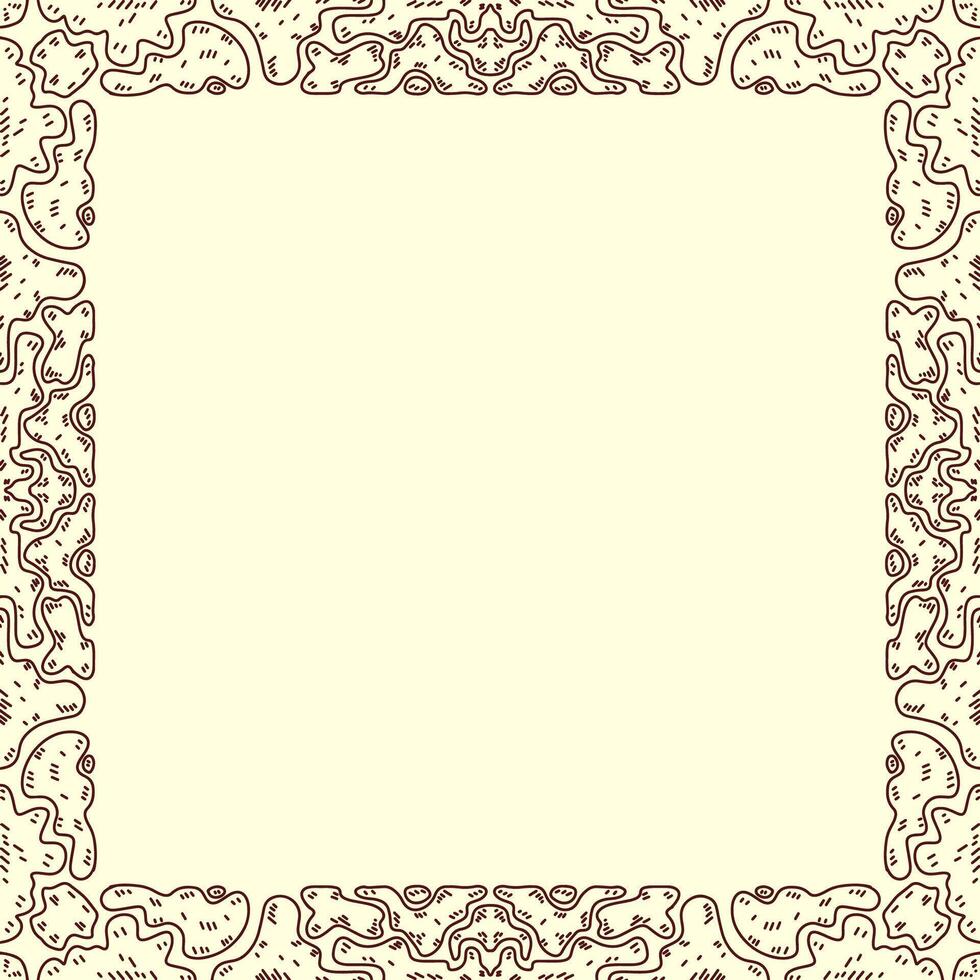 outline brick wall frame with copy space for your text or design vector