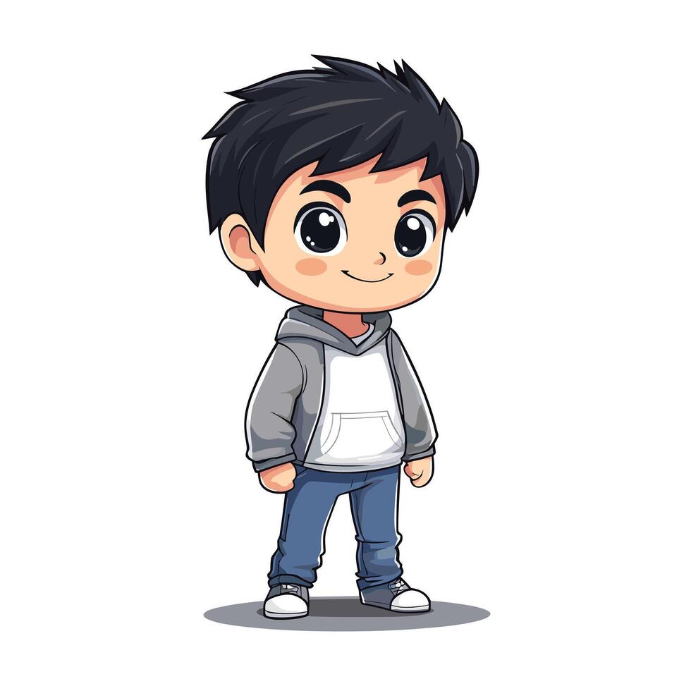 Cartoon illustration of a kid vector