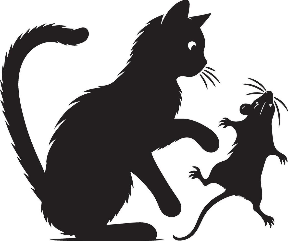 Elegant Cat Outline on Bright White Simple Cat Design vector