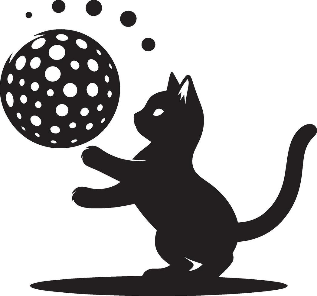 Refined Cat Shape Isolated on White Chic Minimalist Art vector