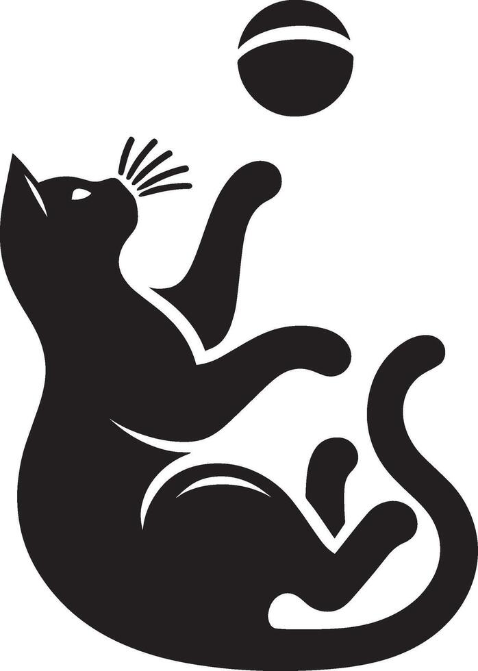 Artful Cat Profile on a White Background Elegant Cat Design vector