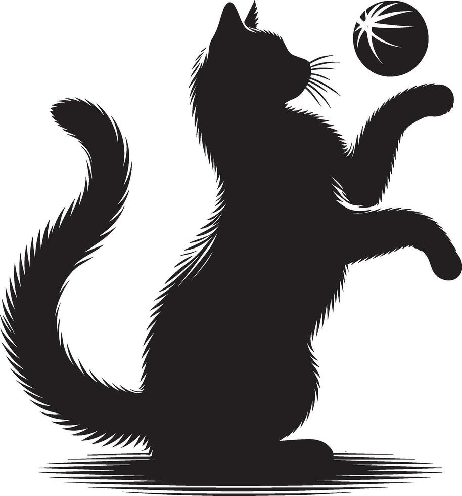 Neat Cat Outline Isolated on a Bright White Minimalist Illustration vector