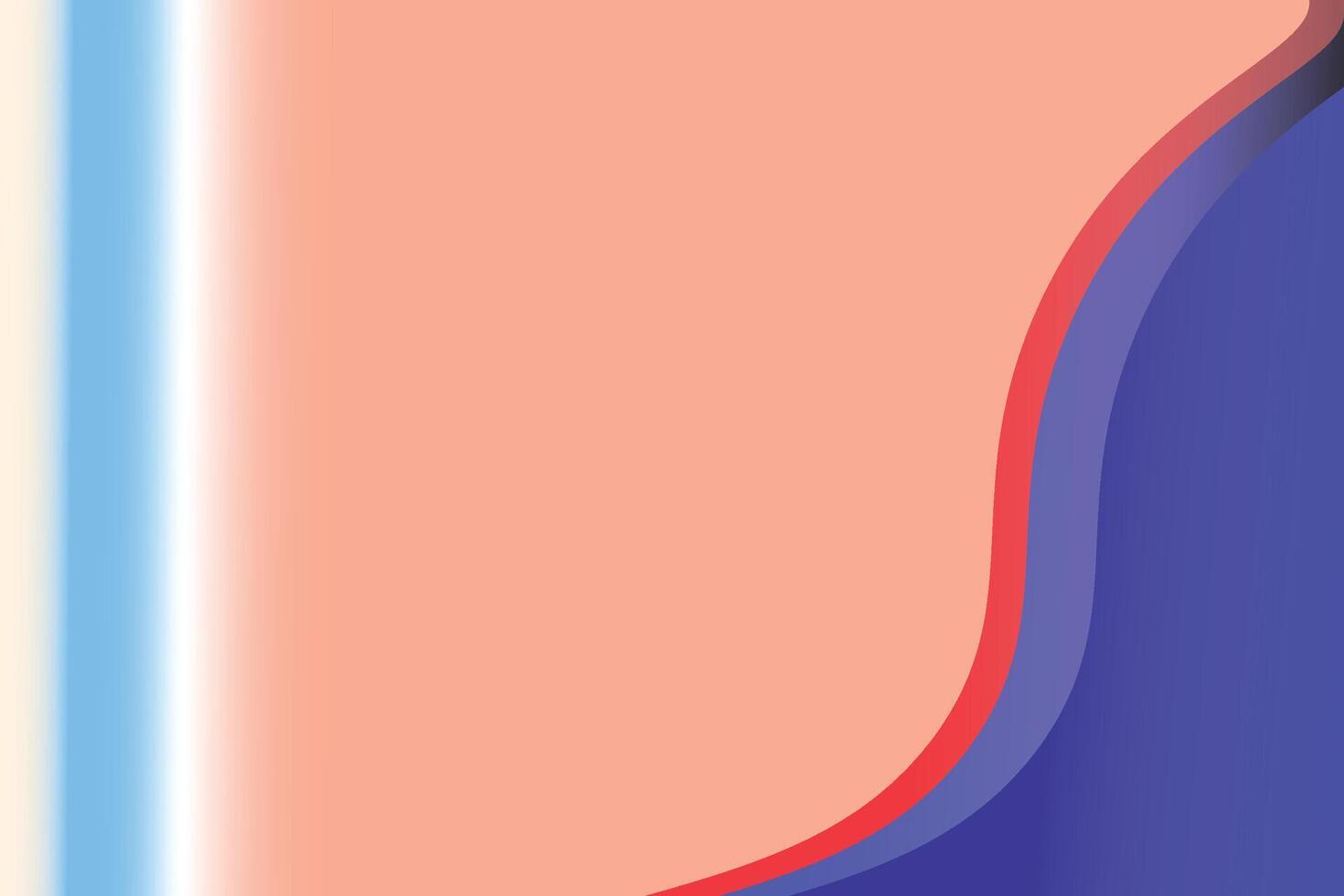blue and red curved line vector
