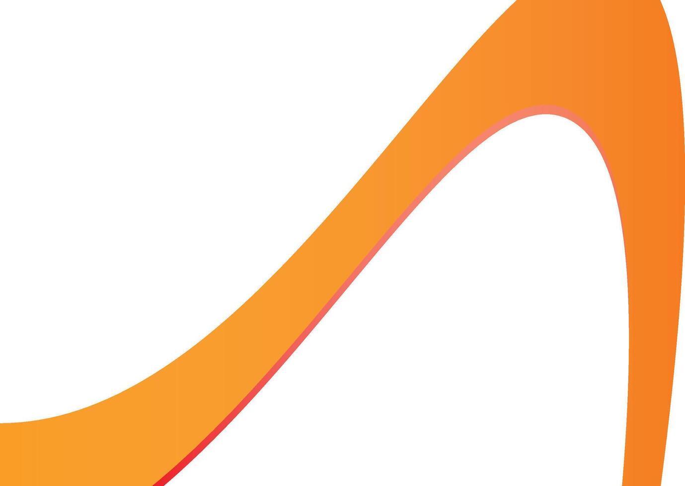 orange red curve banner background vector