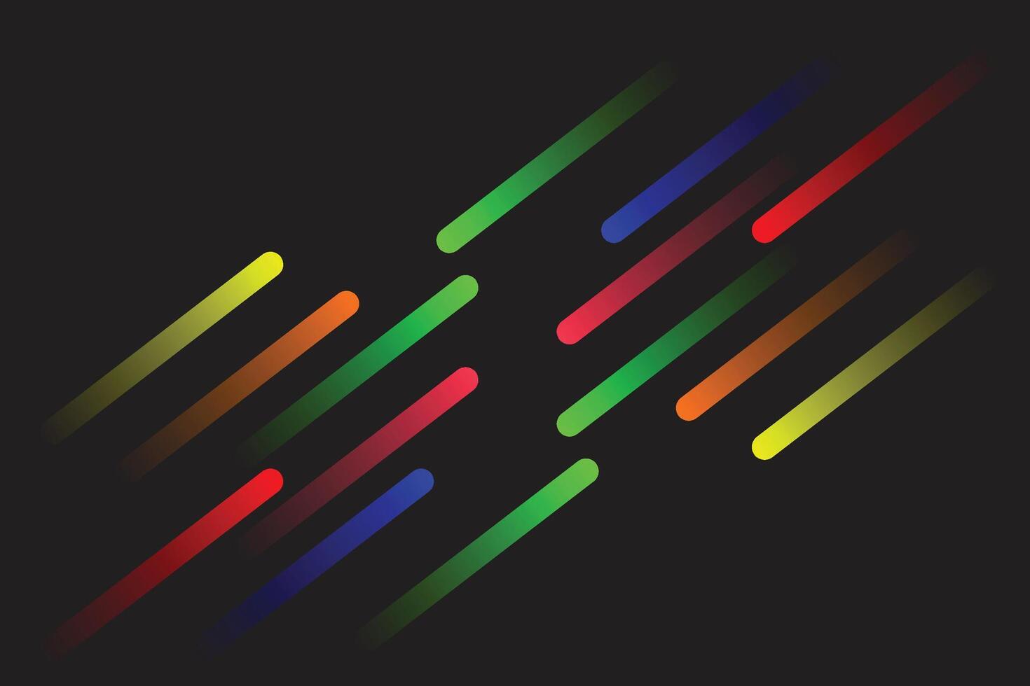 black background with rainbow colored line vector
