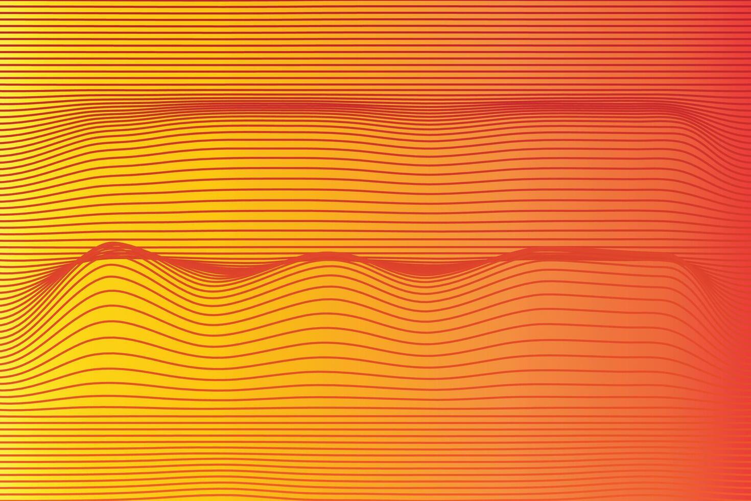 abstract orange and yellow waves vector