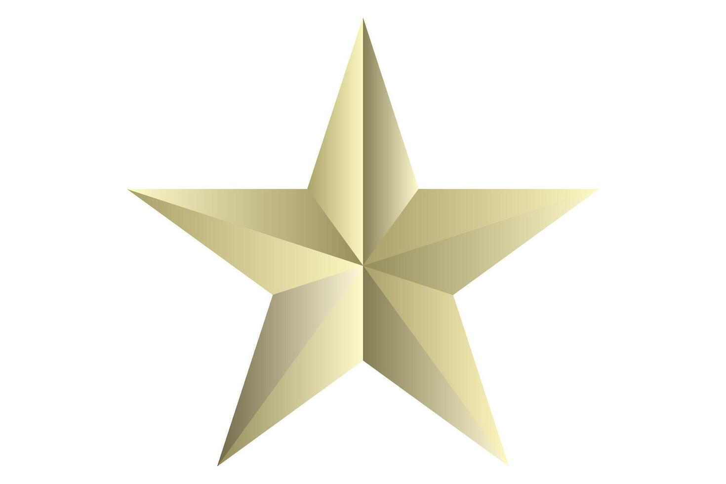gold star isolated on white background vector