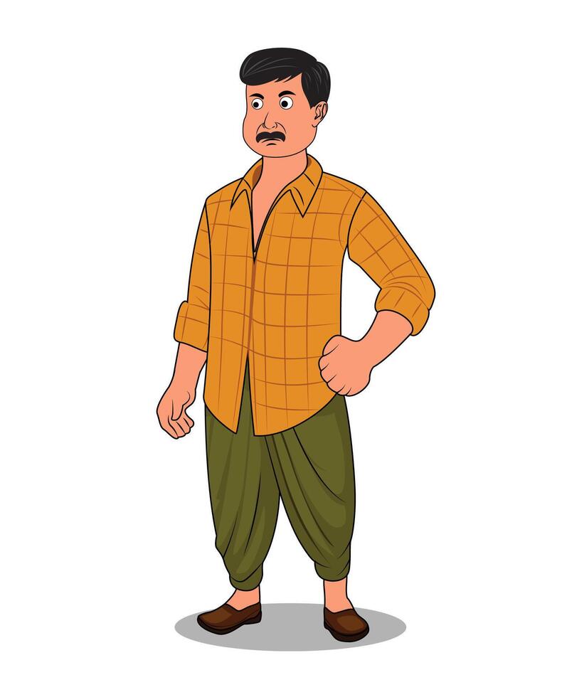 A man cartoon character three quarter pose design vector