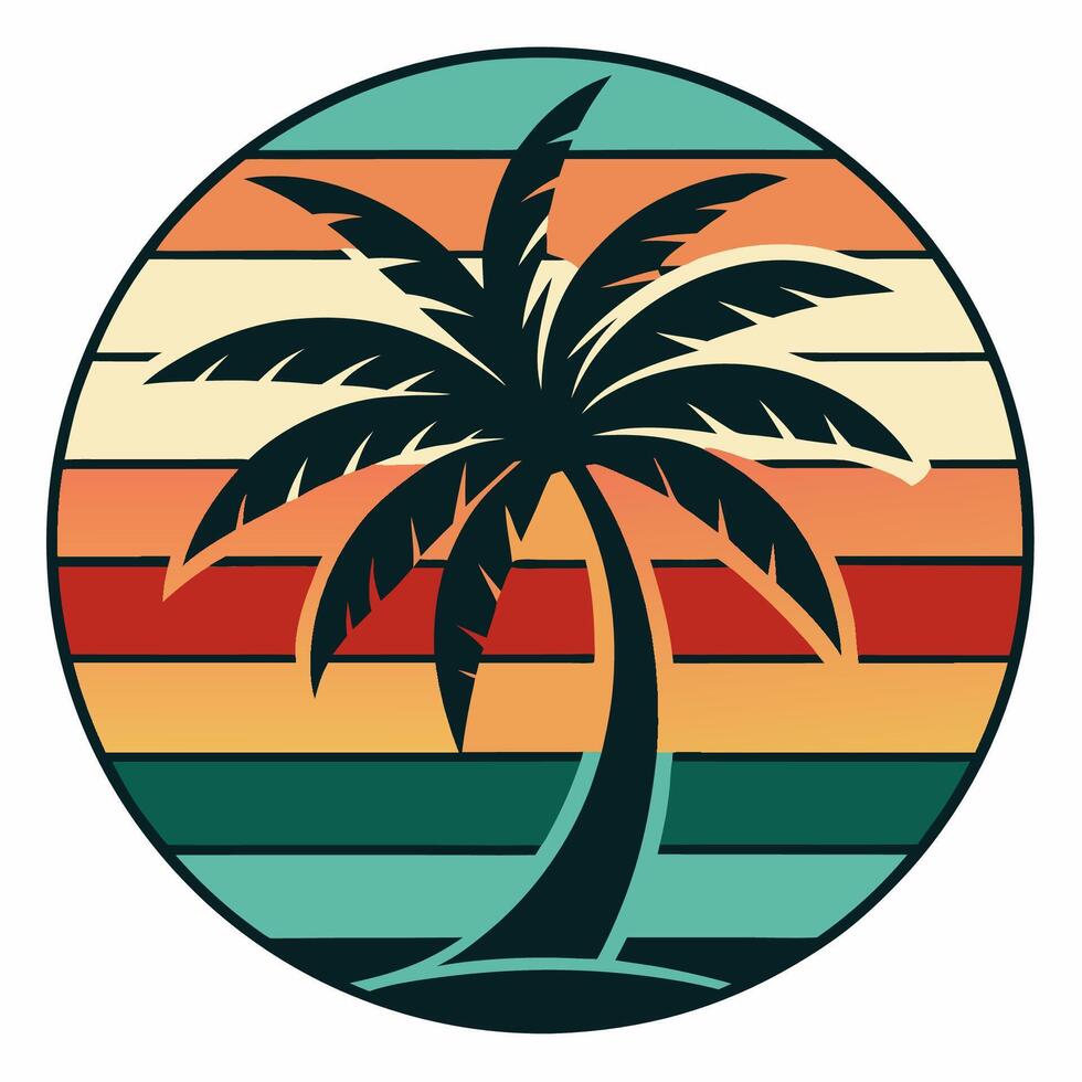 Vintage summer illustration design vector