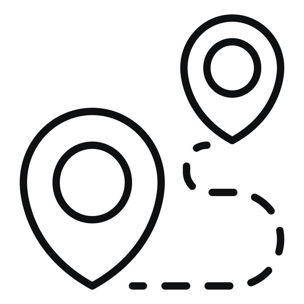 A map pointer with a dot on it vector