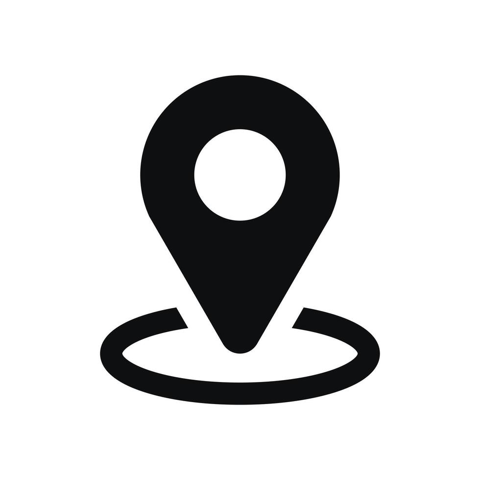 A location marker icon on a white background vector