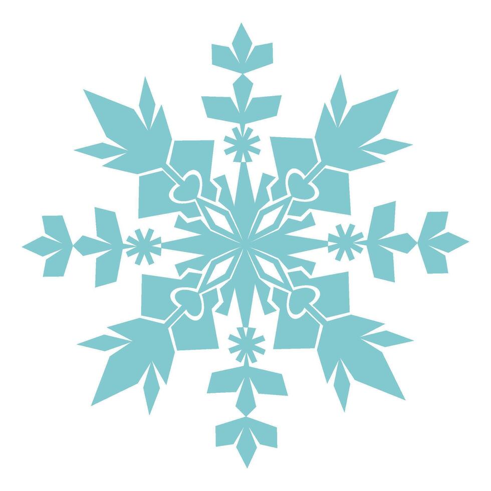 Snowflake winter decoration for Christmas and new year vector