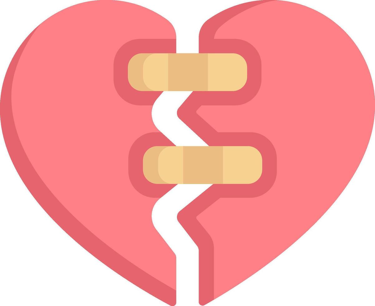 Broken heart icon vector