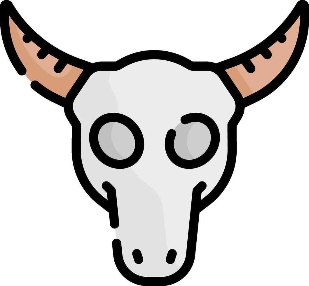 A cartoon bull head with horns on it vector