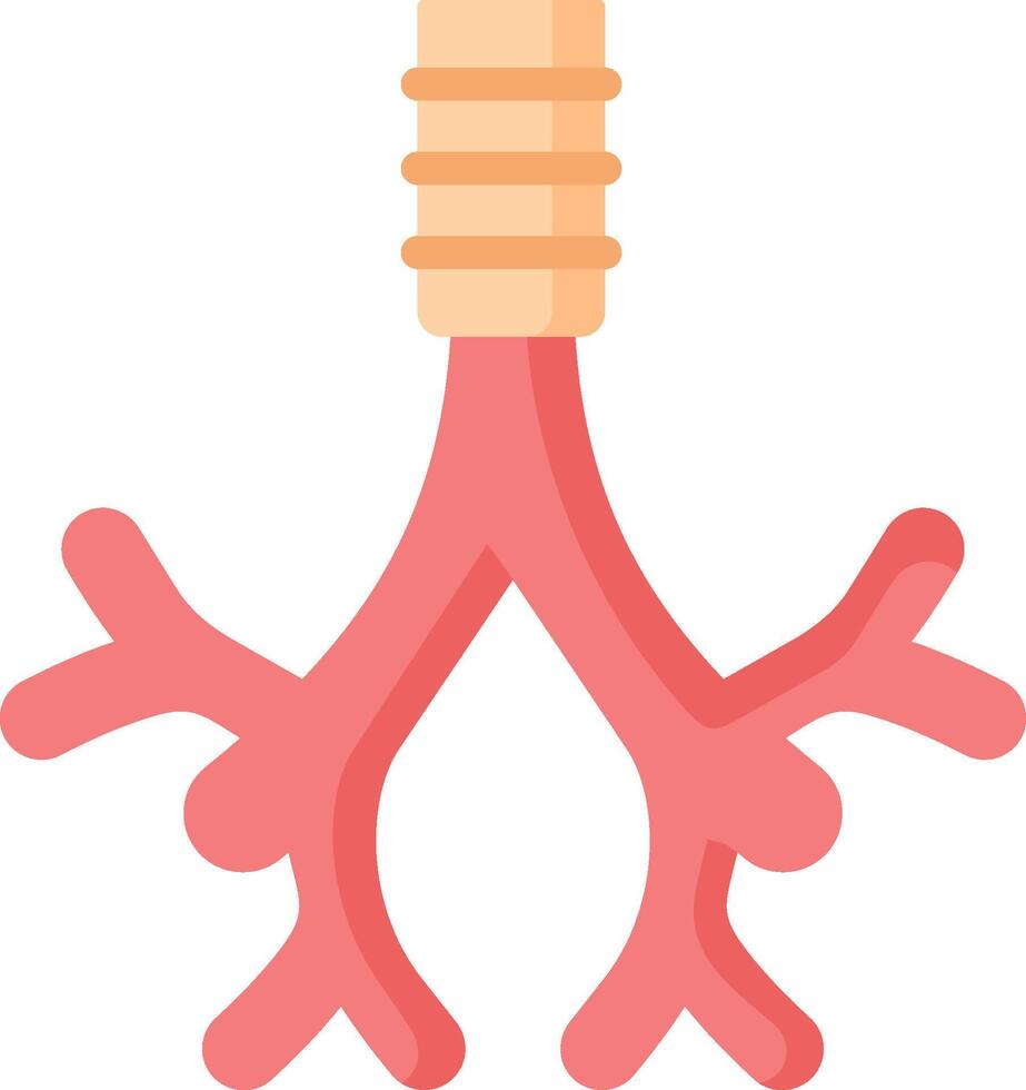 An illustration of a lung with a tube vector