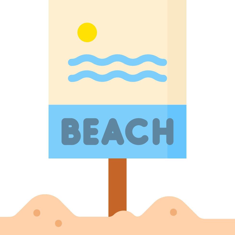 Beach sign illustration design vector