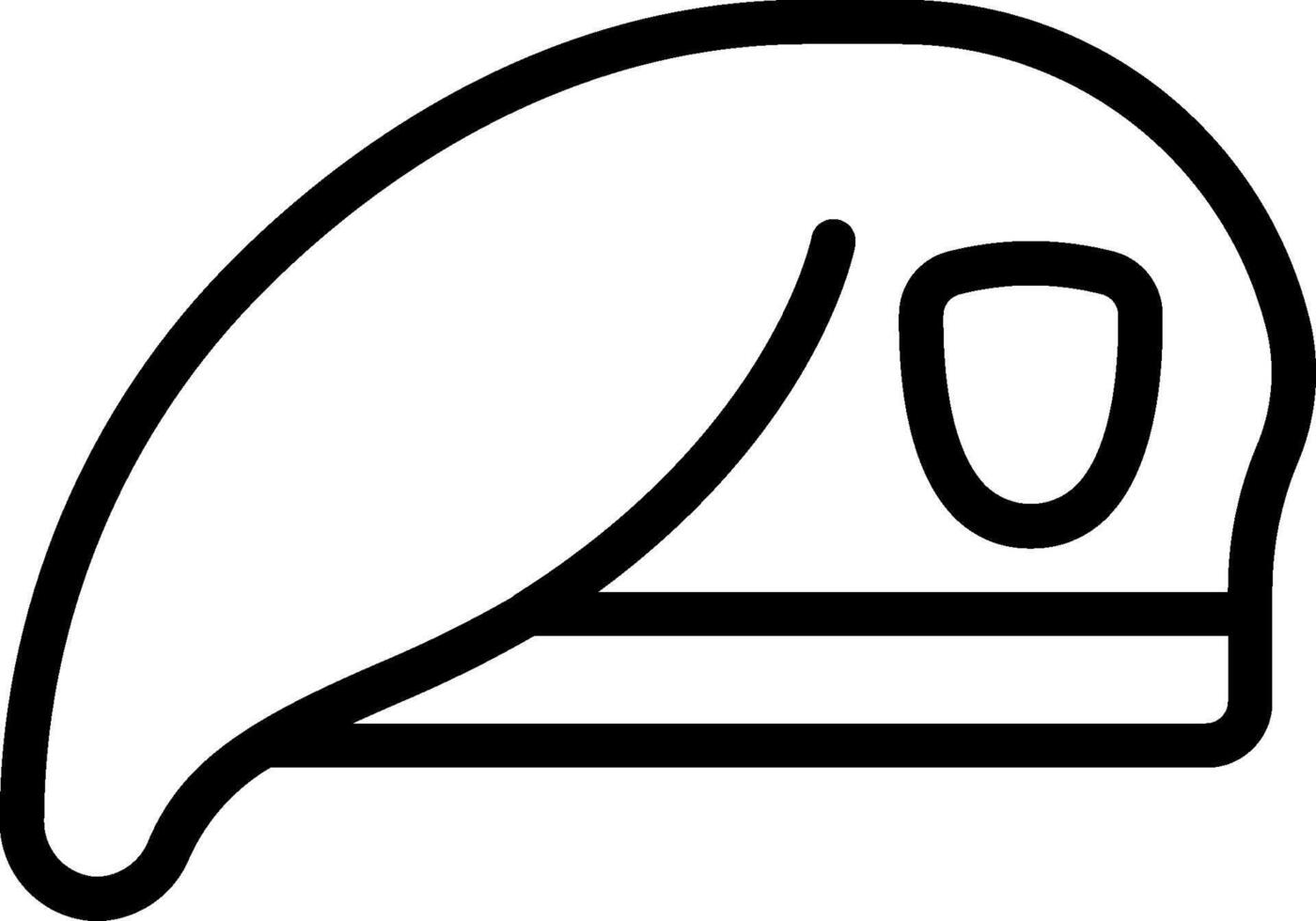 A black and white outline of a hat vector