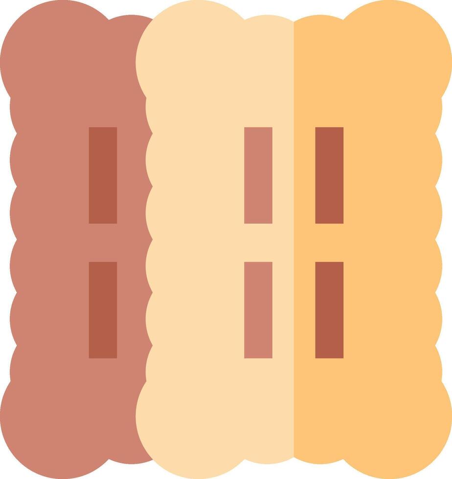 Two slices of bread with different colors vector