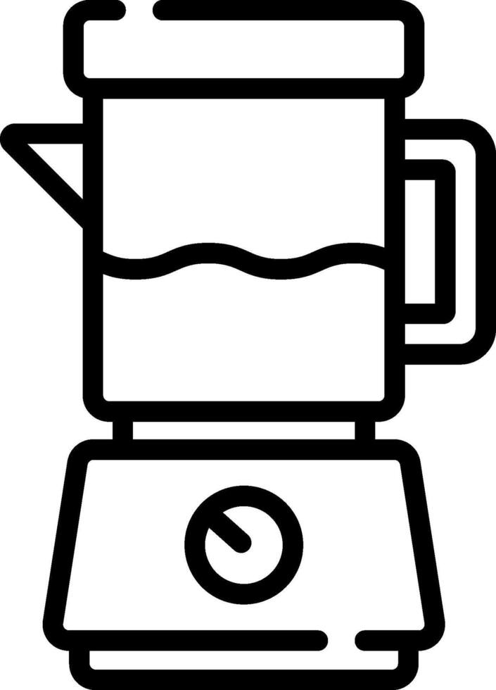 A black and white illustration of a blender vector