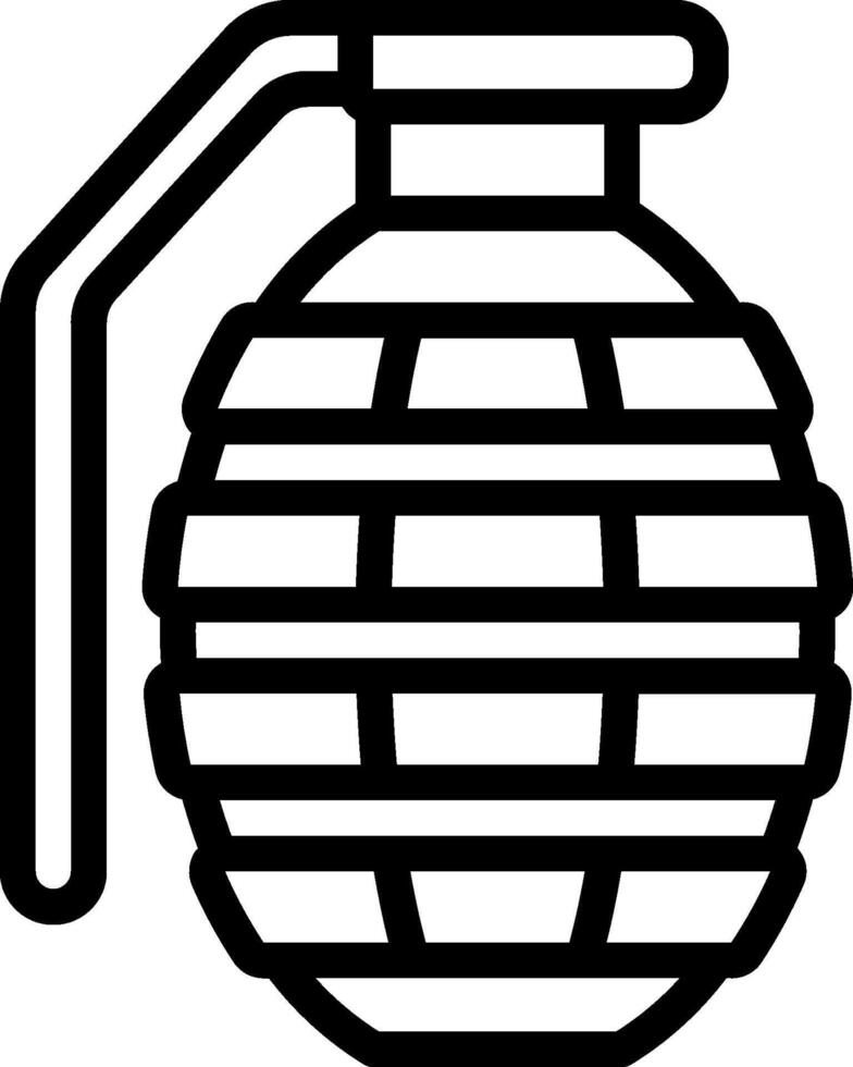 A black and white image of a grenade vector
