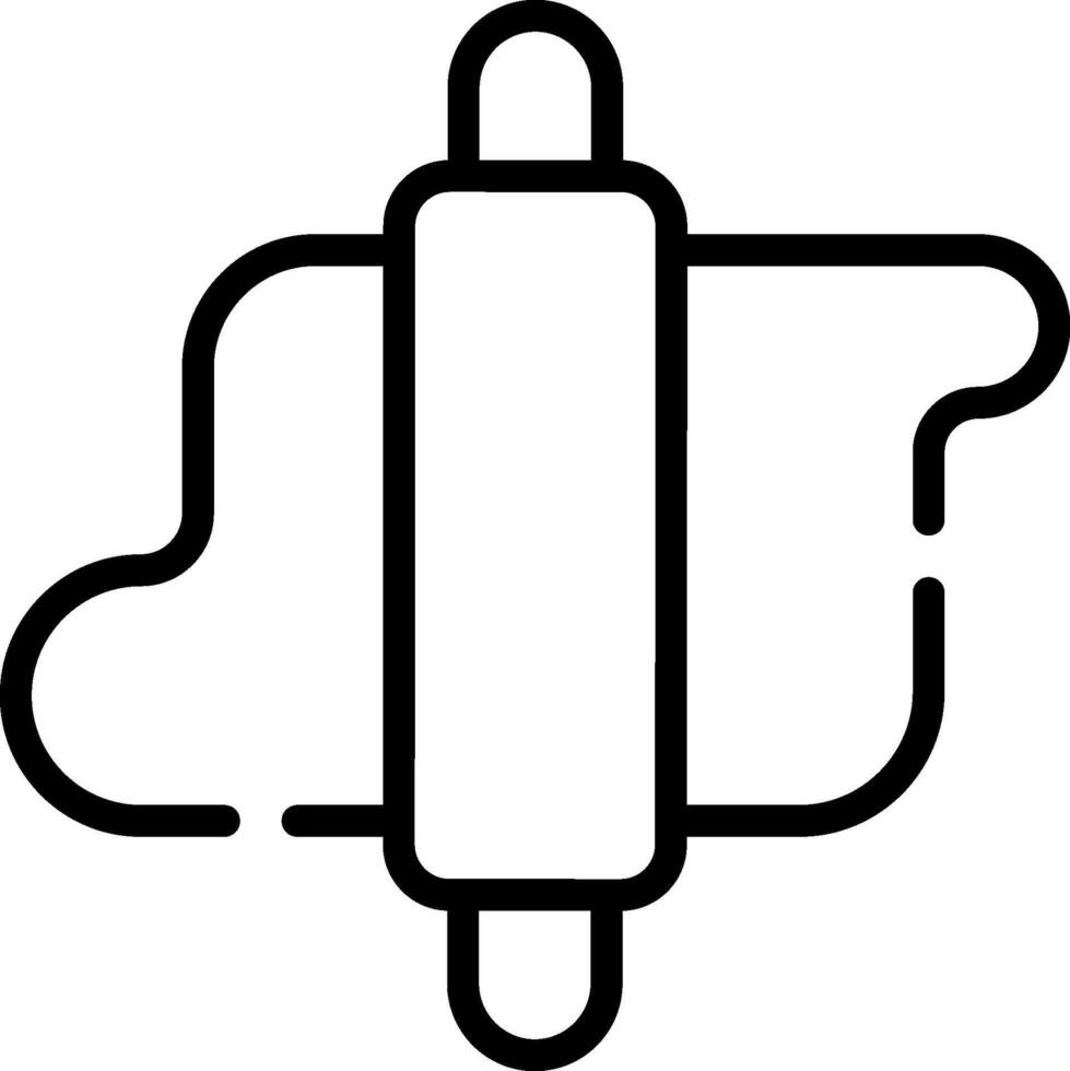 A rolling pin icon on a white background vector