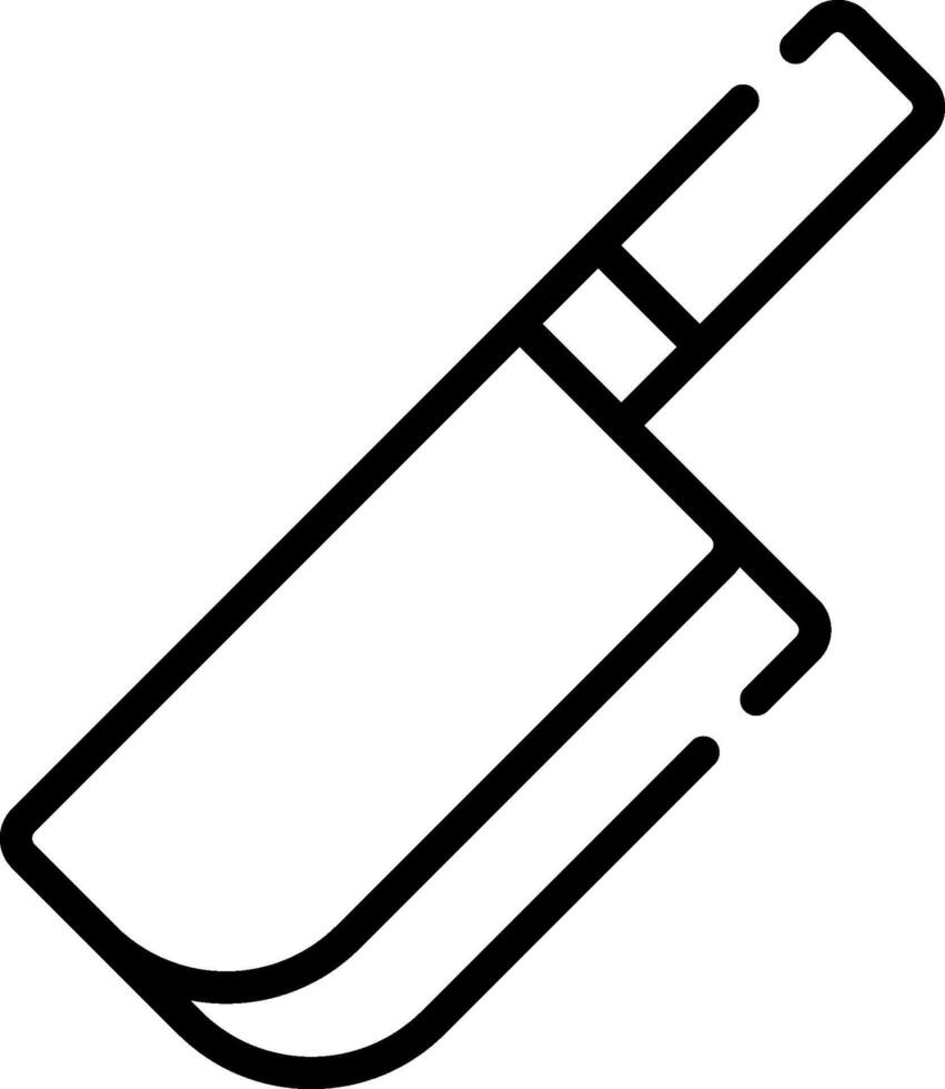 A black and white outline of a knife vector