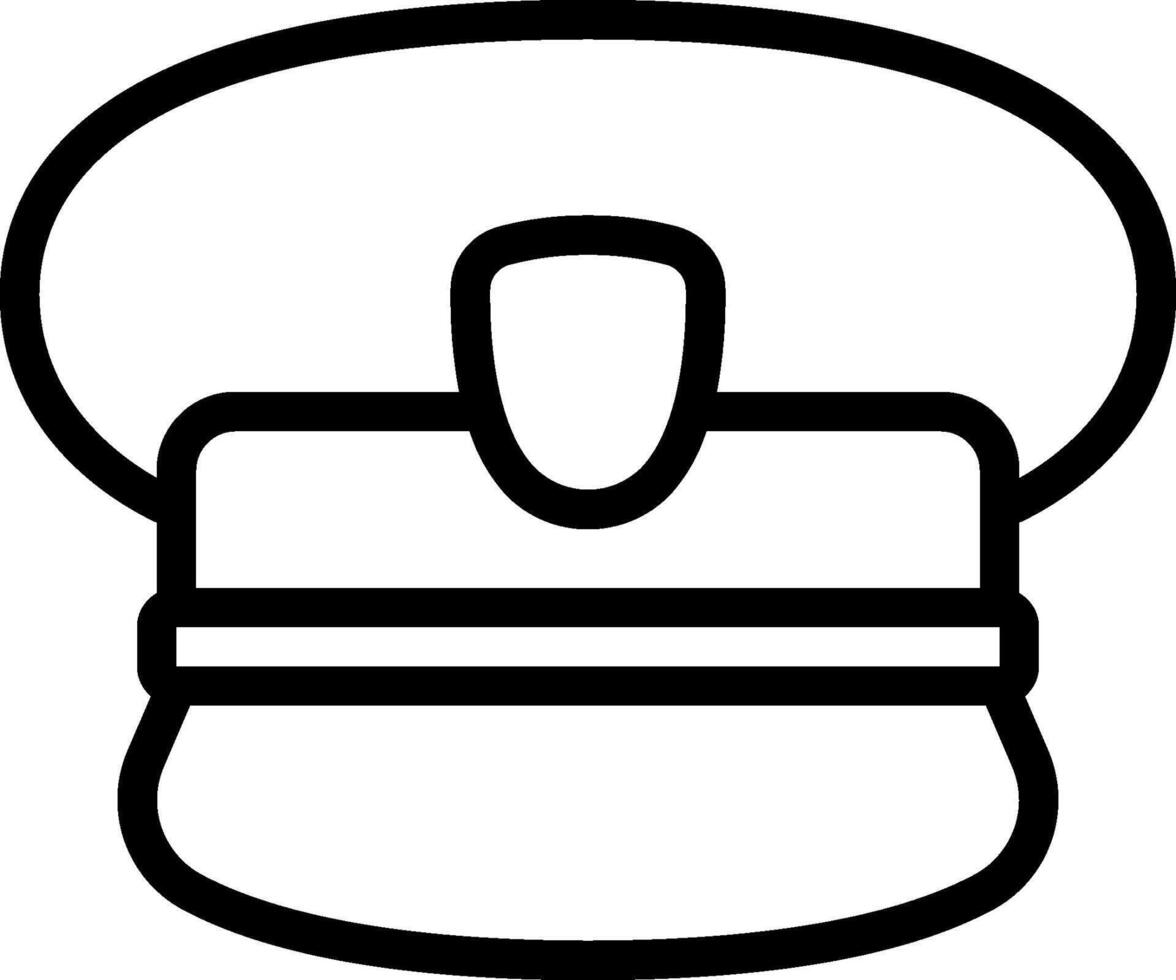 A black and white image of a hat vector