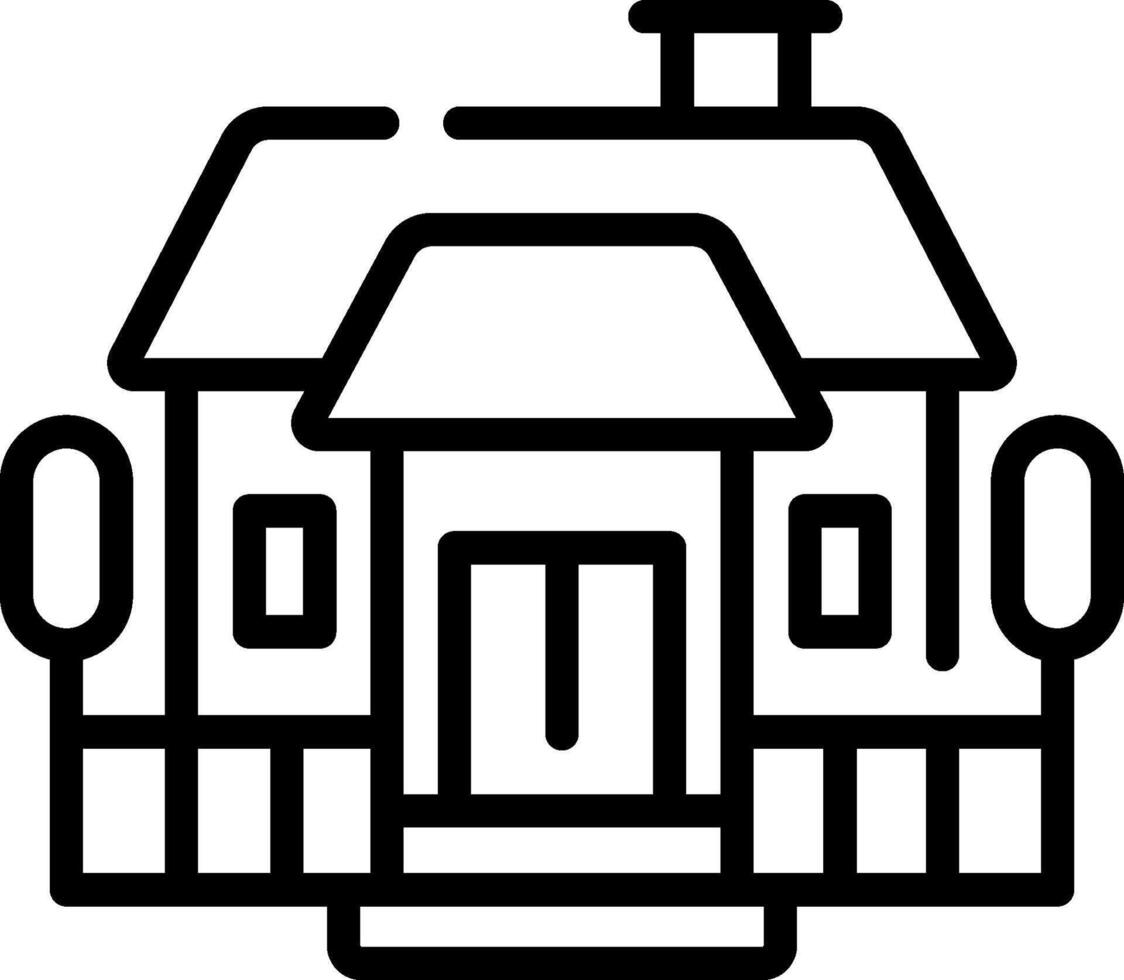 House icon outline illustration vector