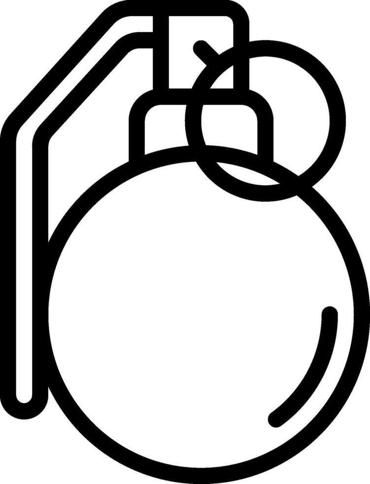 A black and white drawing of a bomb vector