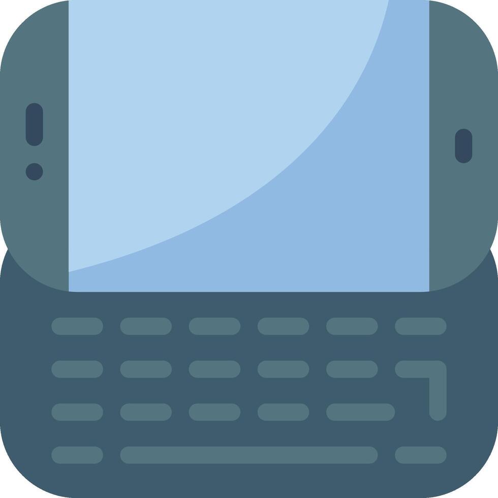 A cell phone with a keyboard and screen vector
