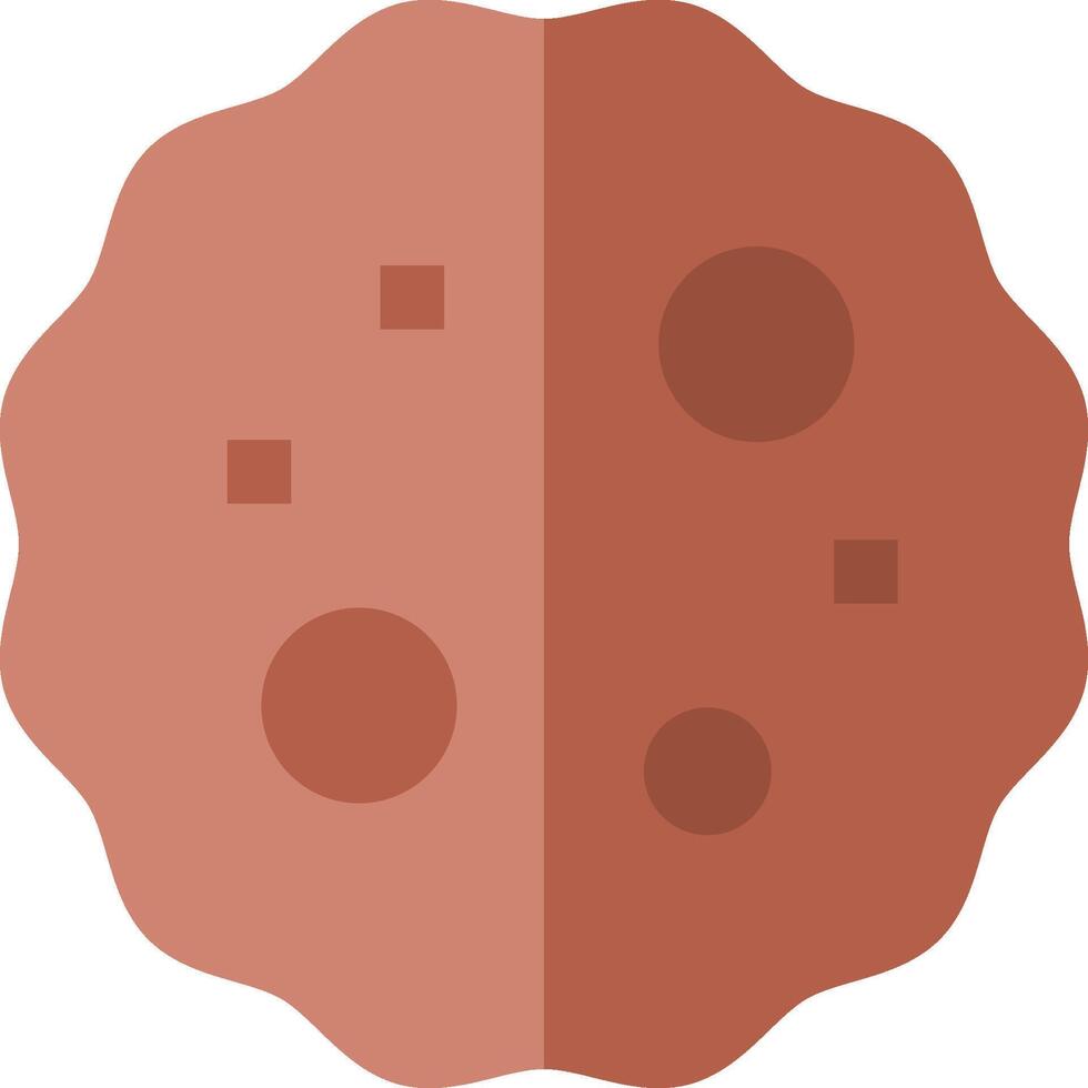 A cookie with a round shape and dots on it vector