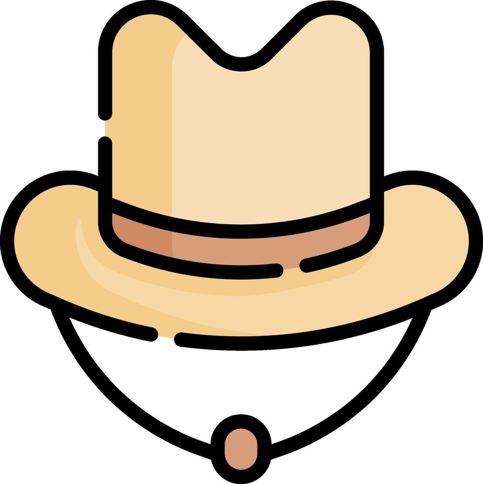 Cowboy hat icon illustration vector