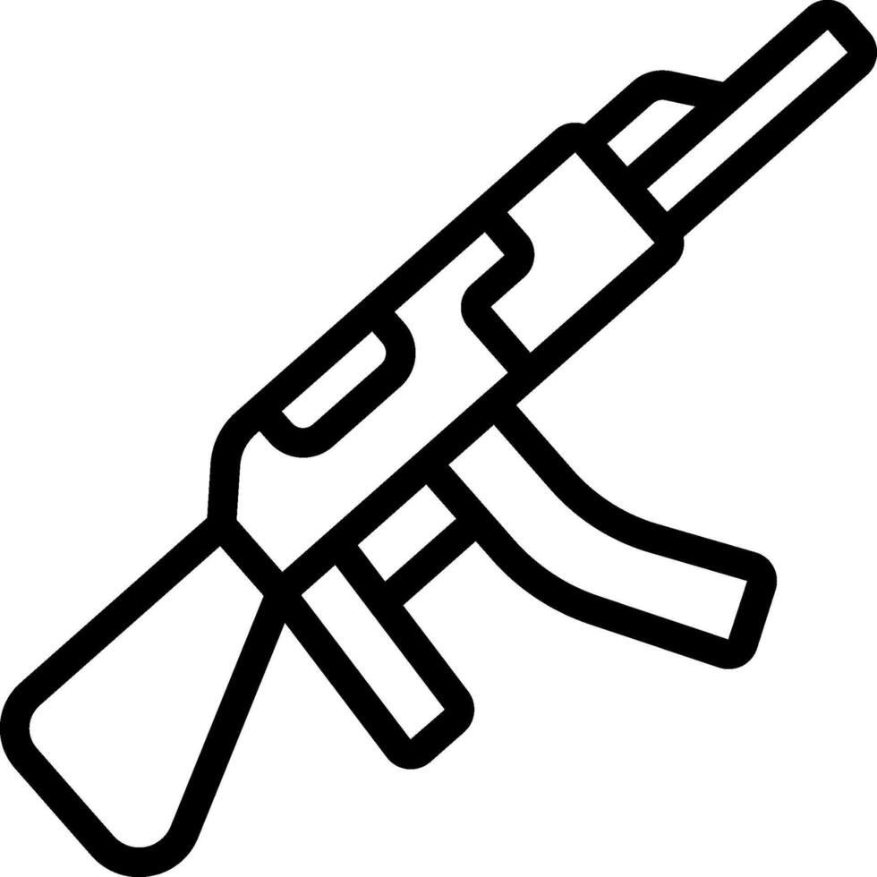 An ak47 gun icon on a white background vector