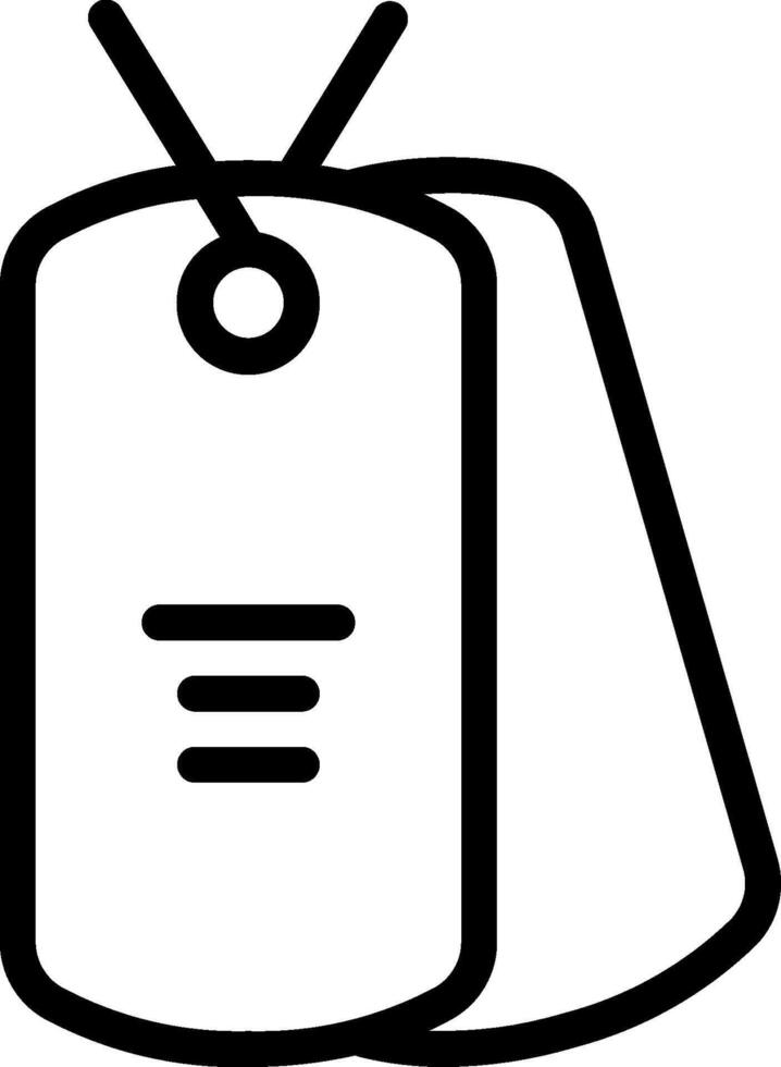 A black and white image of a military tag vector