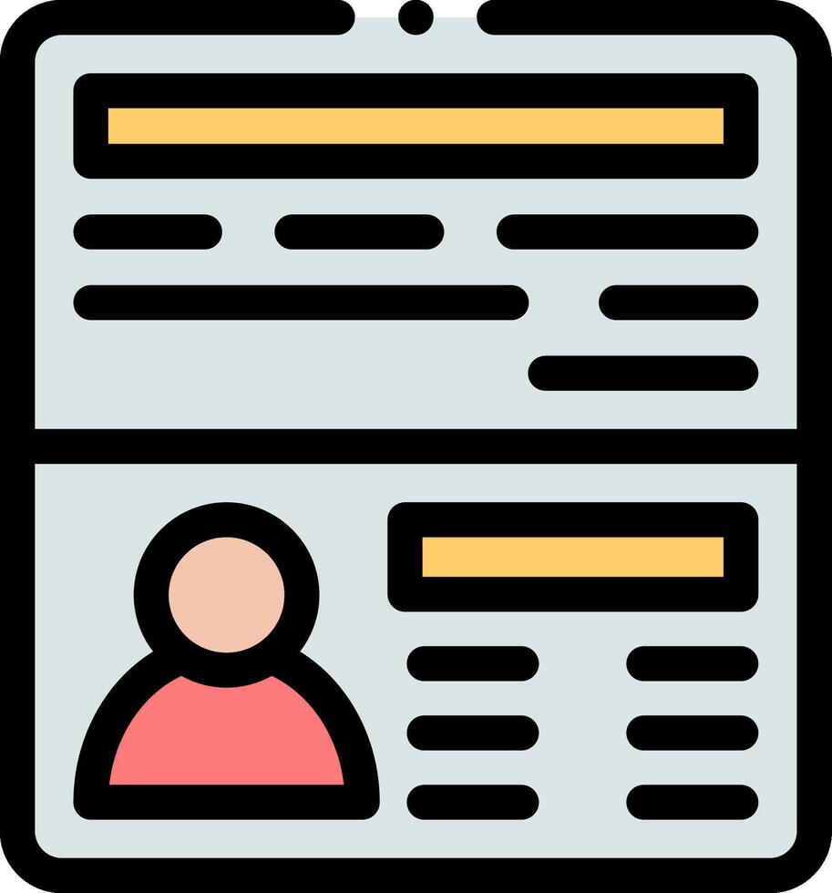 An icon of a person in a passport vector