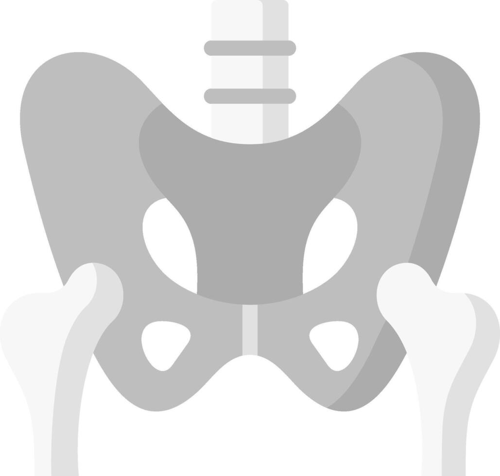 The hip joint is shown in a flat style vector