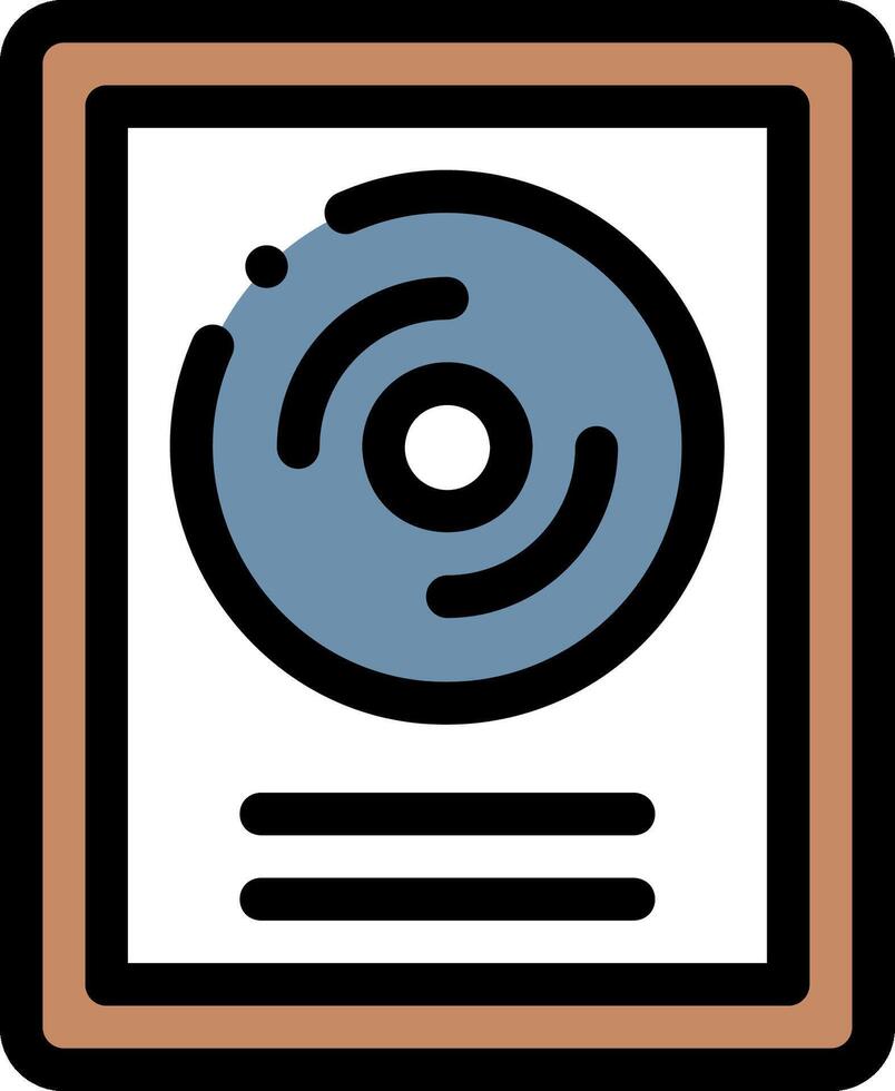 A disc icon in a frame vector