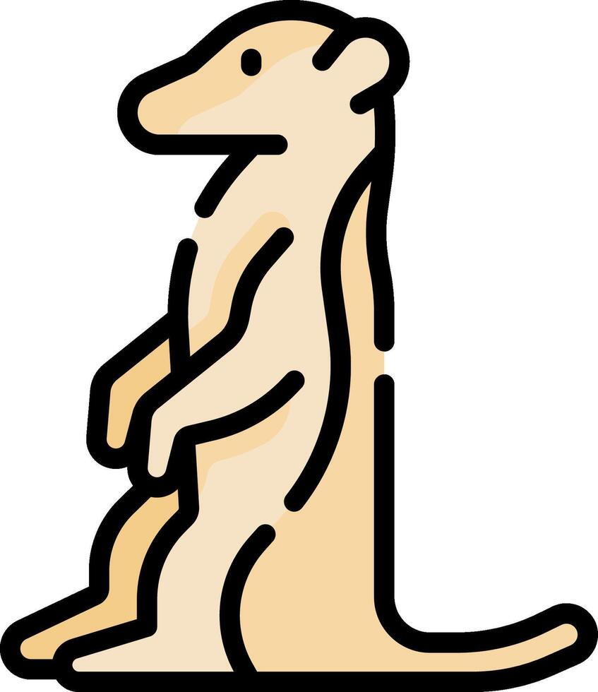 A cartoon meerkat standing on its hind legs vector