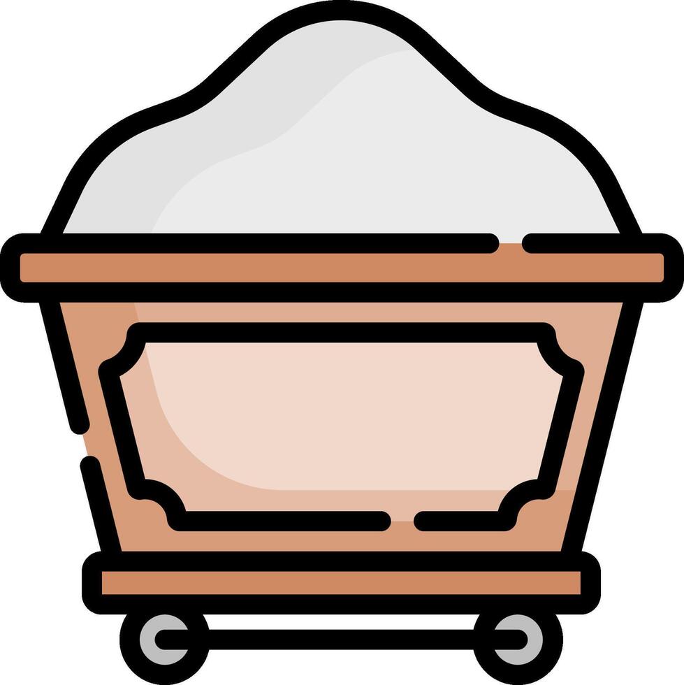 Salt bucket icon illustration vector