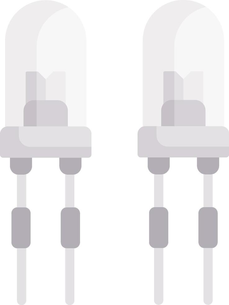 Two white light bulbs on a white background vector