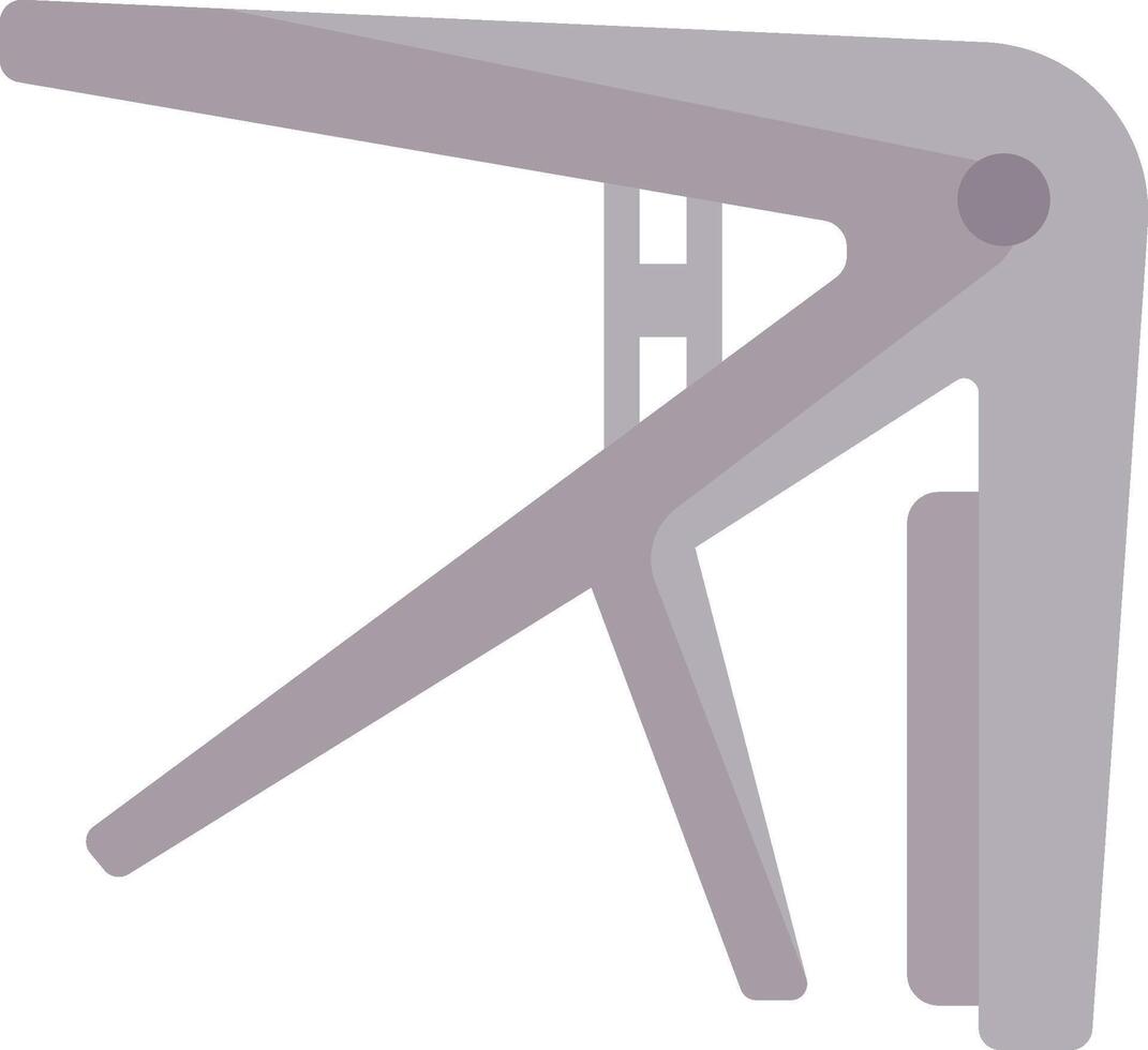 A gray and white icon of a folding chair vector