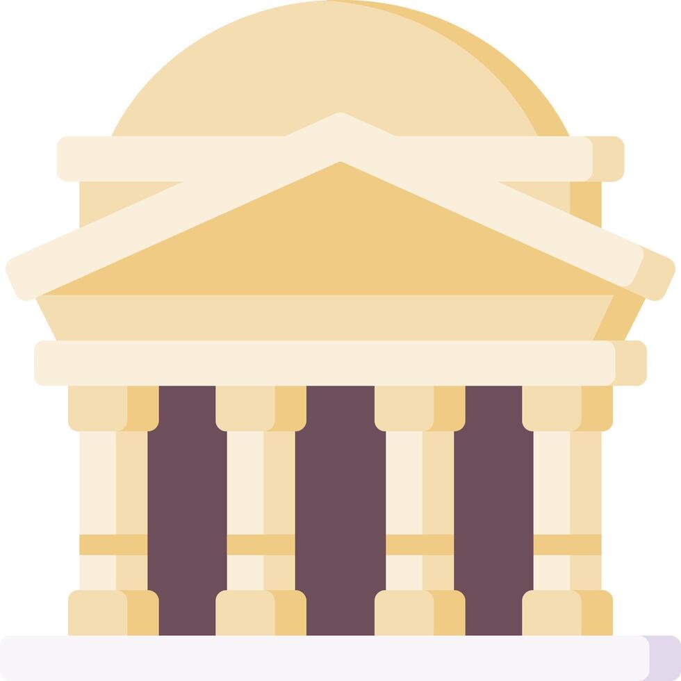 A building with columns and pillars vector
