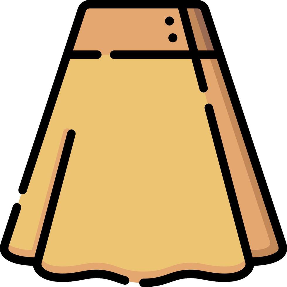 A skirt icon on a white background vector