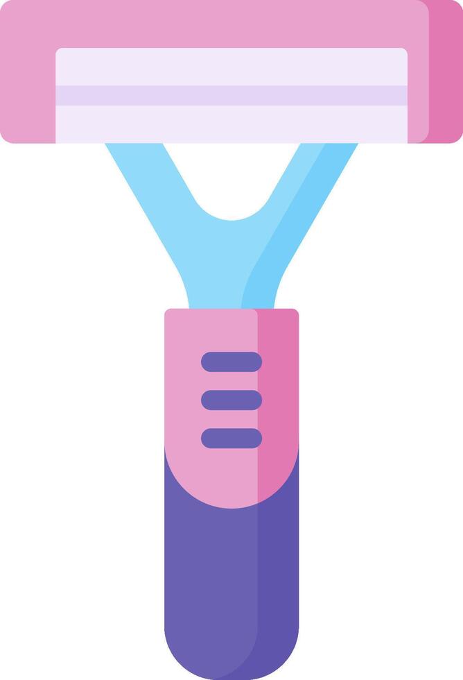 A pink and blue razor on a white background vector
