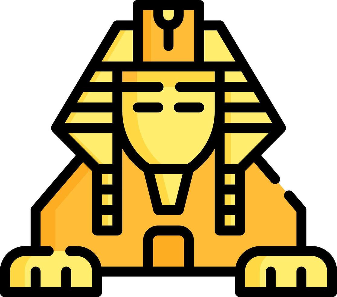 Egyptian sphinx icon vector