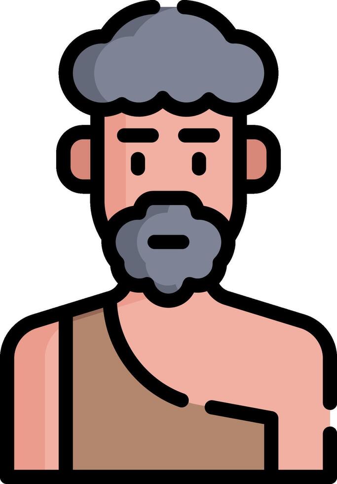 A man with a beard and a beard icon vector